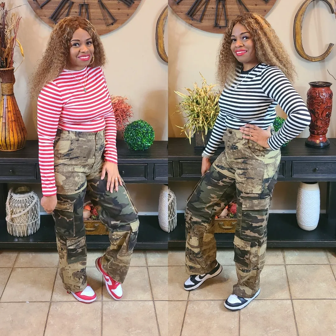 Perfect Fusion High Waisted Camo Cargo Pants