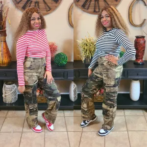 Perfect Fusion High Waisted Camo Cargo Pants