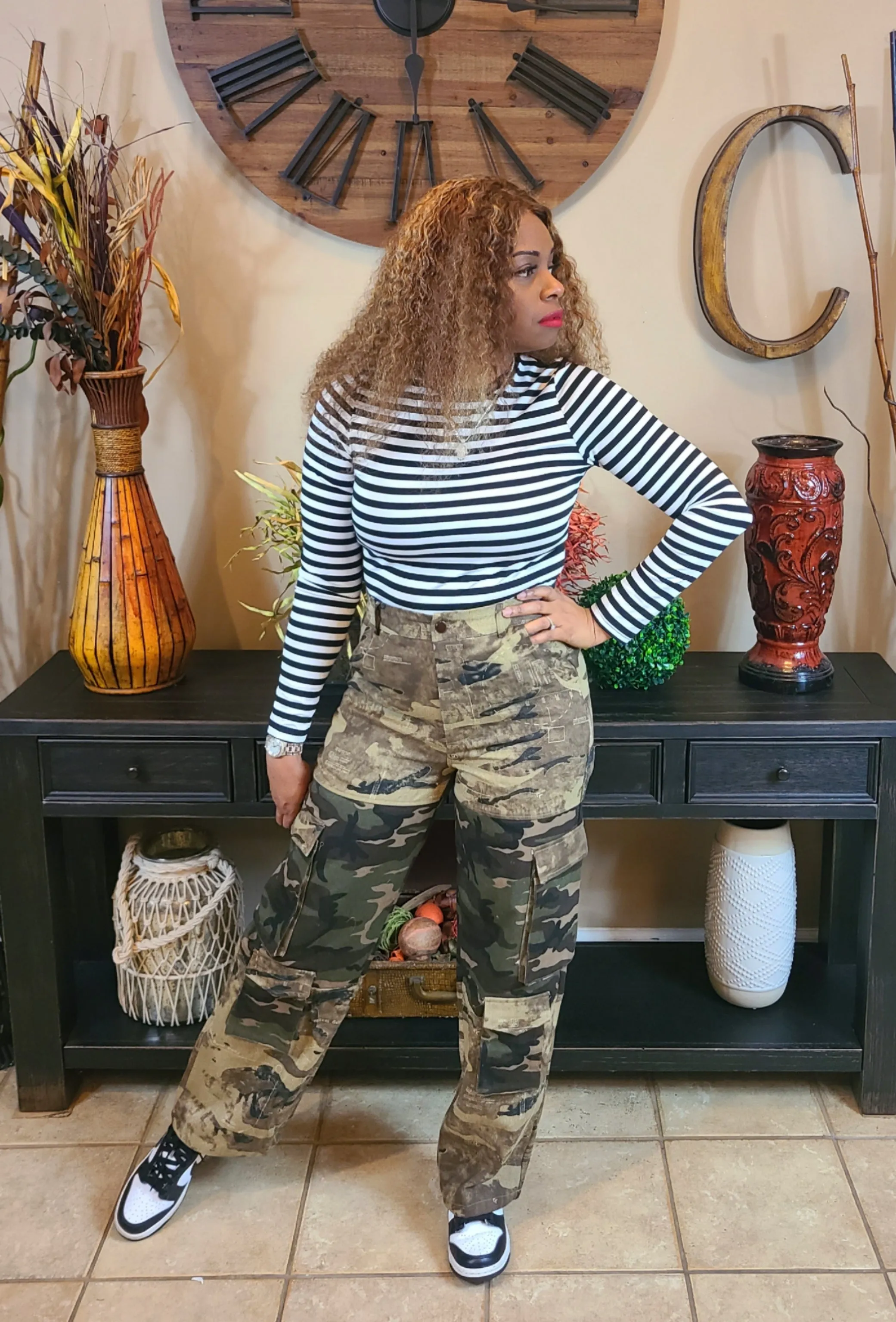 Perfect Fusion High Waisted Camo Cargo Pants