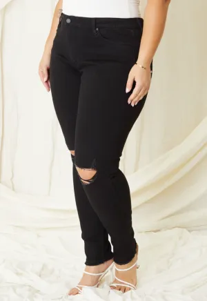 Plus Size High Rise Super Skinny Jeans Kancan