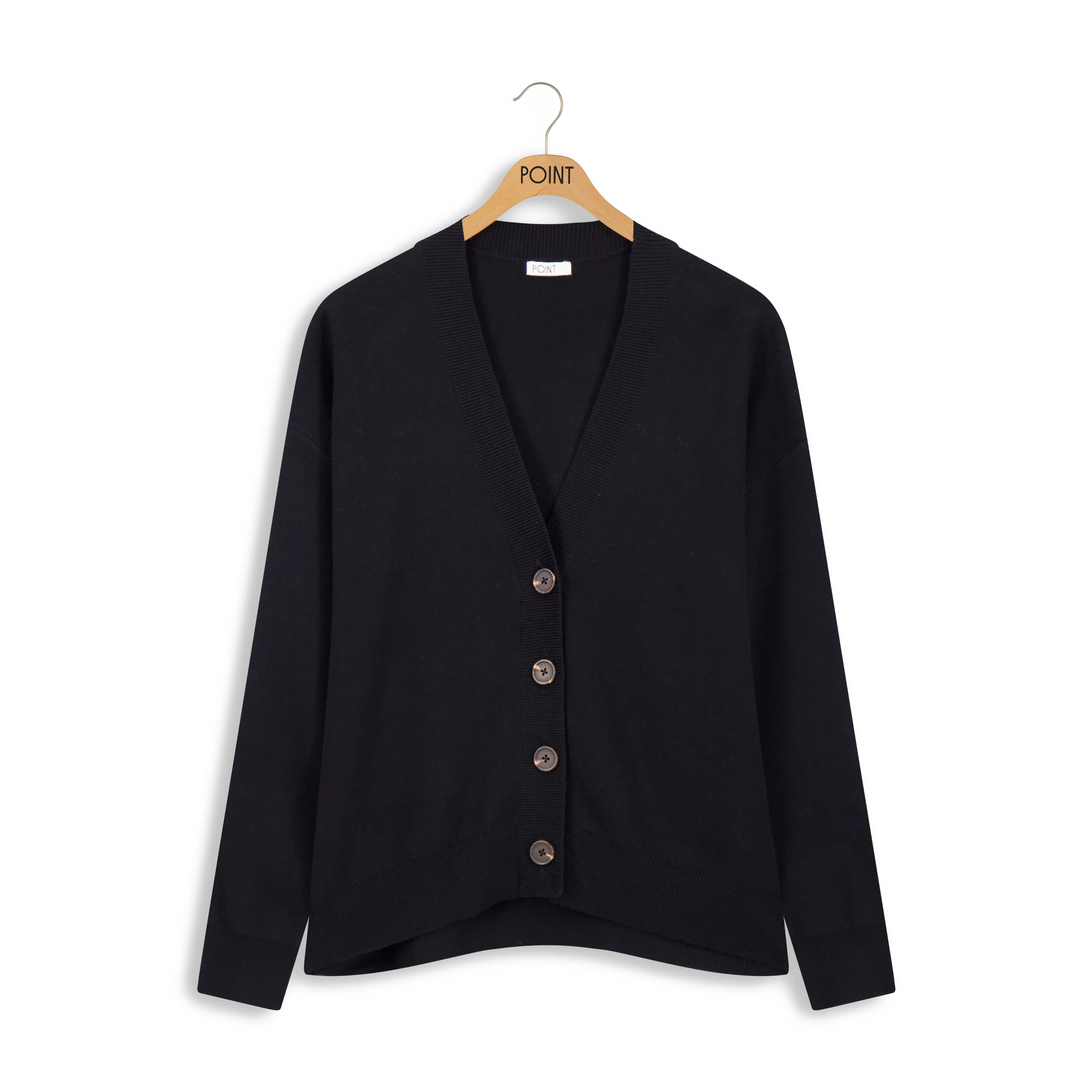 point jacquard cardi