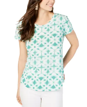 Printed Cotton Scoop-Neck T-Shirt