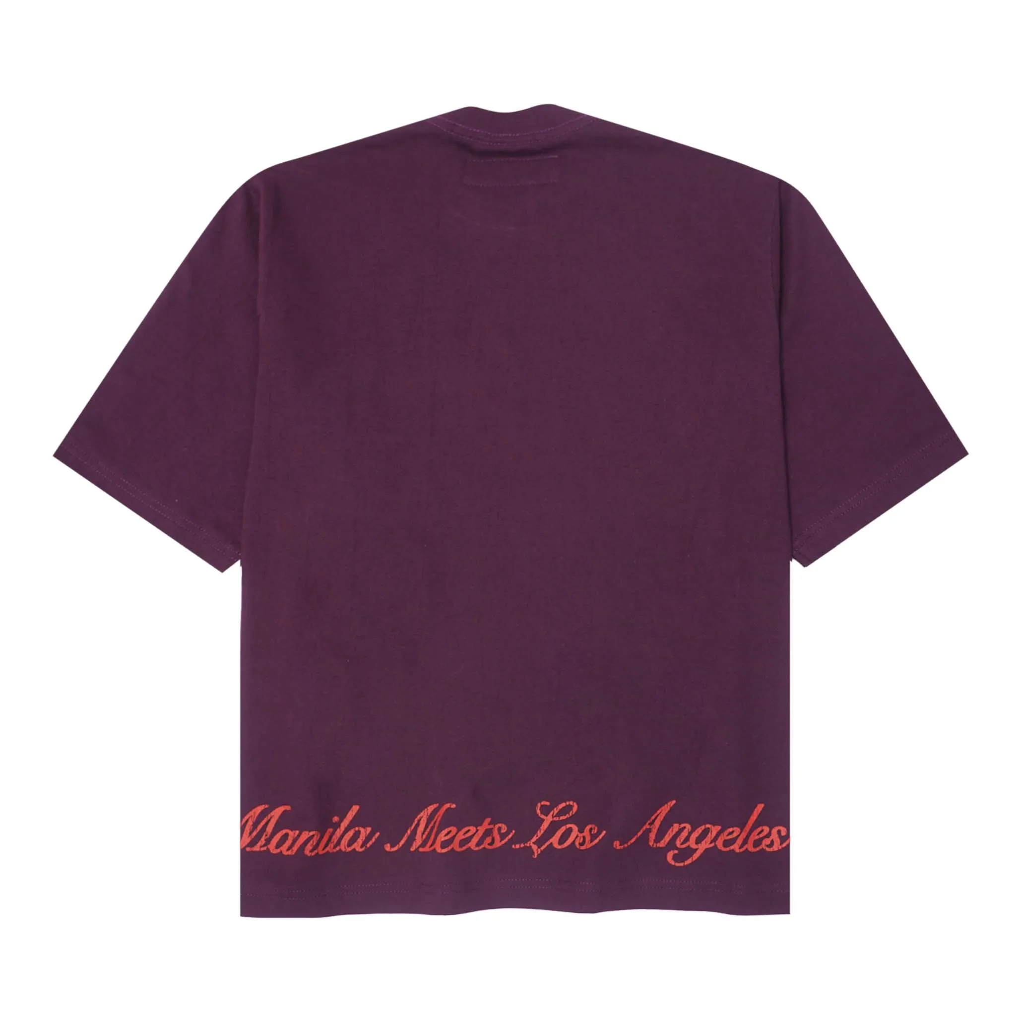 "LEAVE ME ALONE" TEE IN SHADOW PURPLE