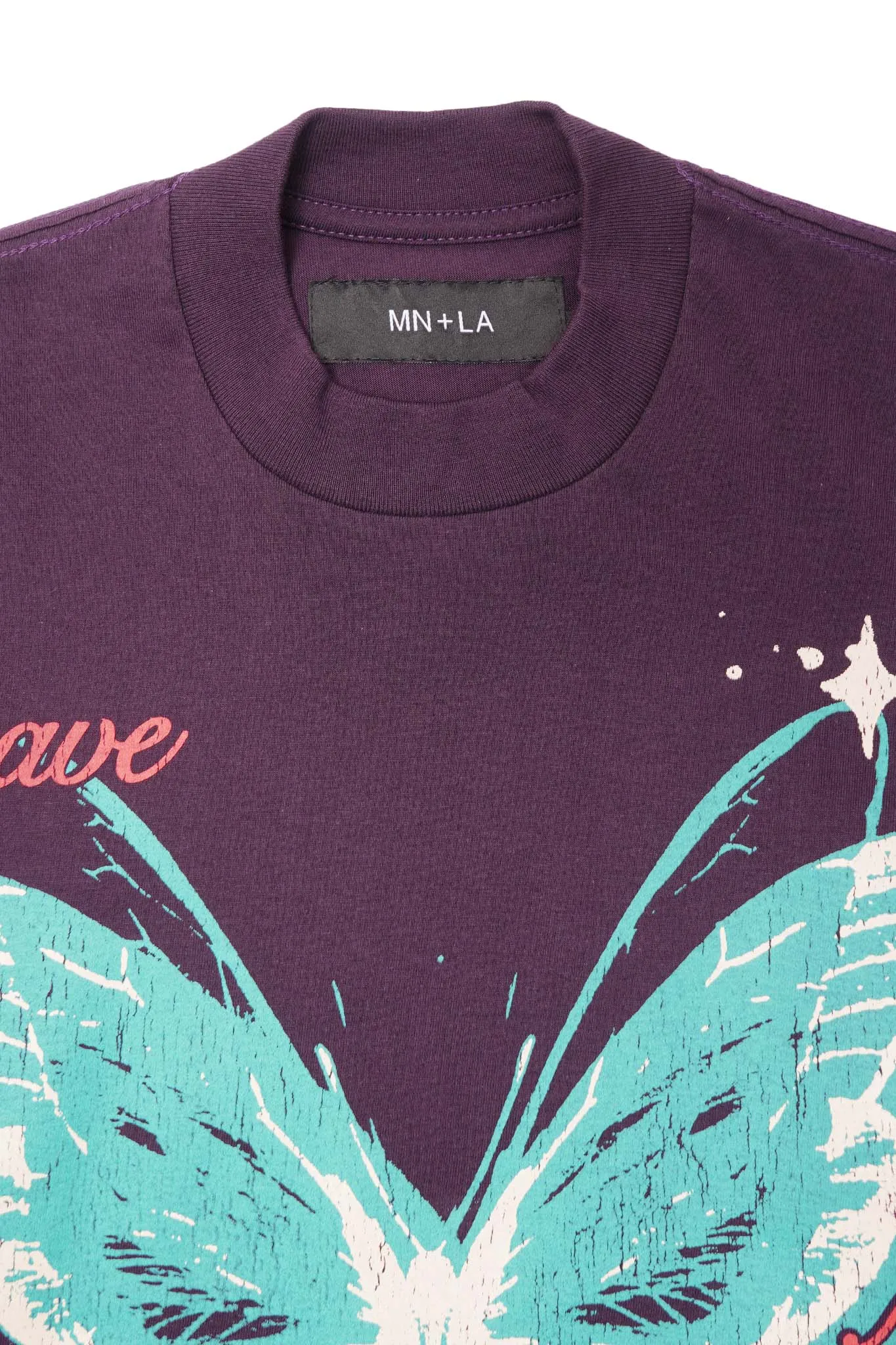 "LEAVE ME ALONE" TEE IN SHADOW PURPLE