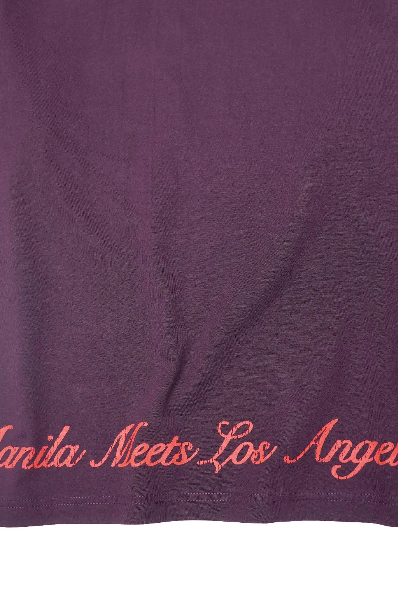 "LEAVE ME ALONE" TEE IN SHADOW PURPLE