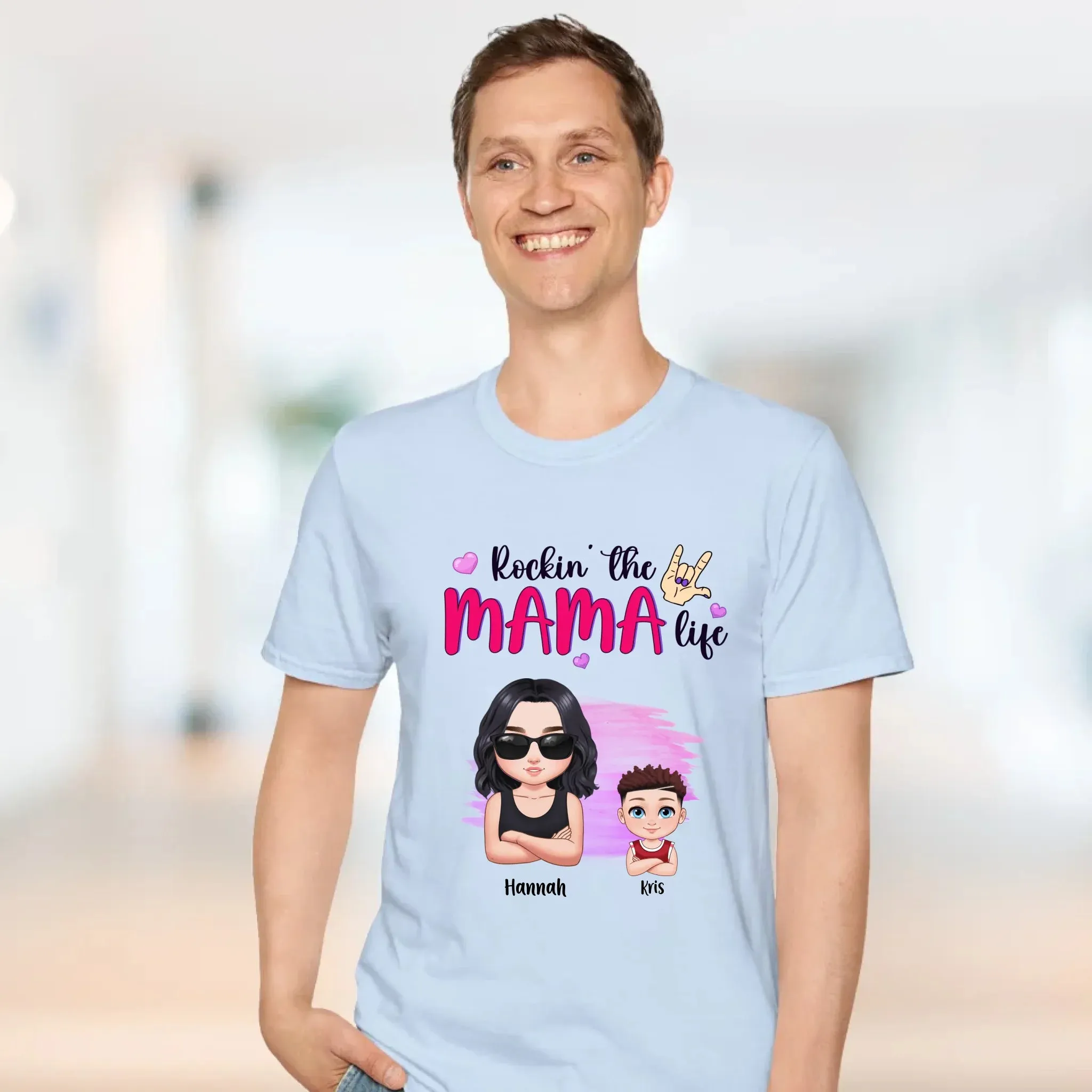 Rockin' The Mama Life - Custom Name - Personalized Gifts For Mom - Sweater