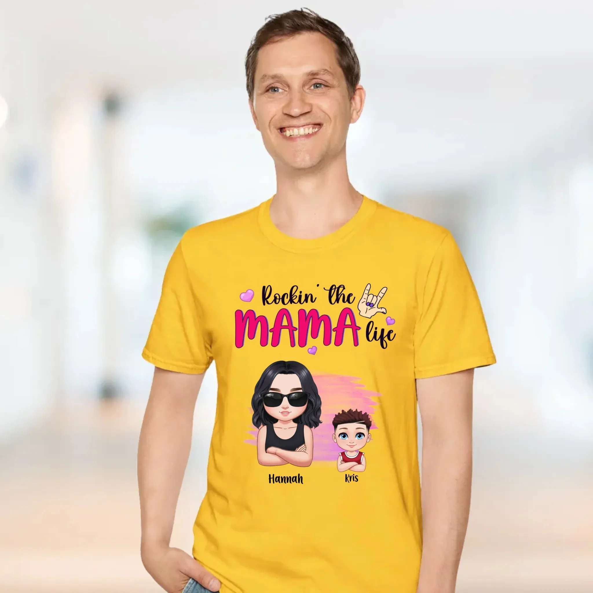 Rockin' The Mama Life - Custom Name - Personalized Gifts For Mom - Sweater
