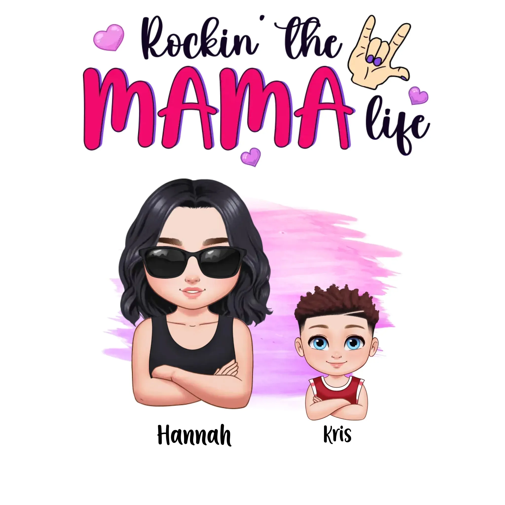 Rockin' The Mama Life - Custom Name - Personalized Gifts For Mom - Sweater