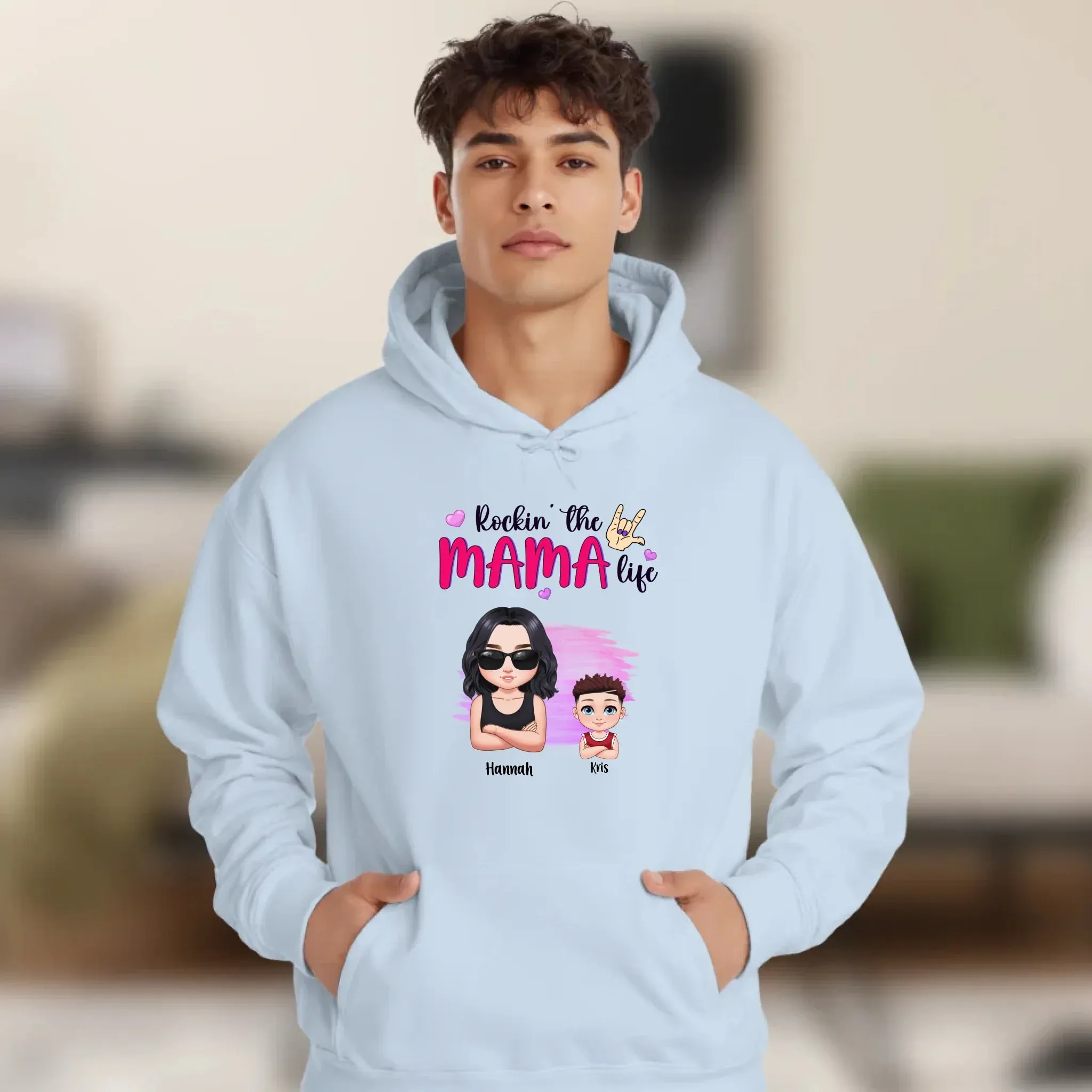 Rockin' The Mama Life - Custom Name - Personalized Gifts For Mom - Sweater