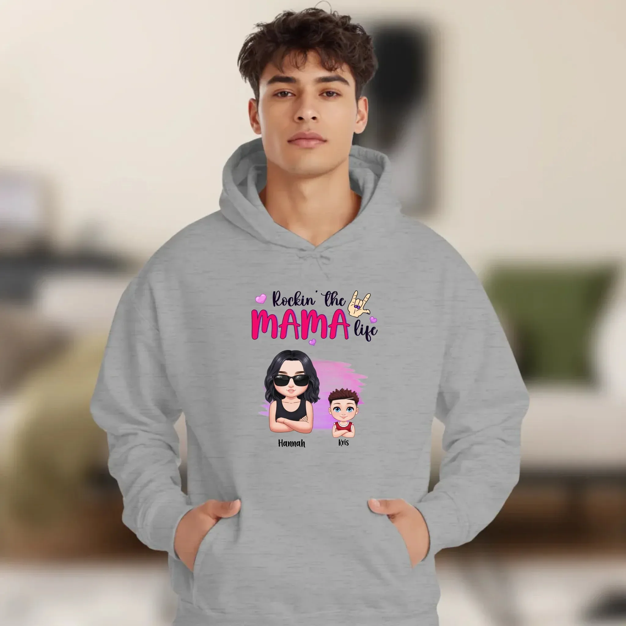 Rockin' The Mama Life - Custom Name - Personalized Gifts For Mom - Sweater
