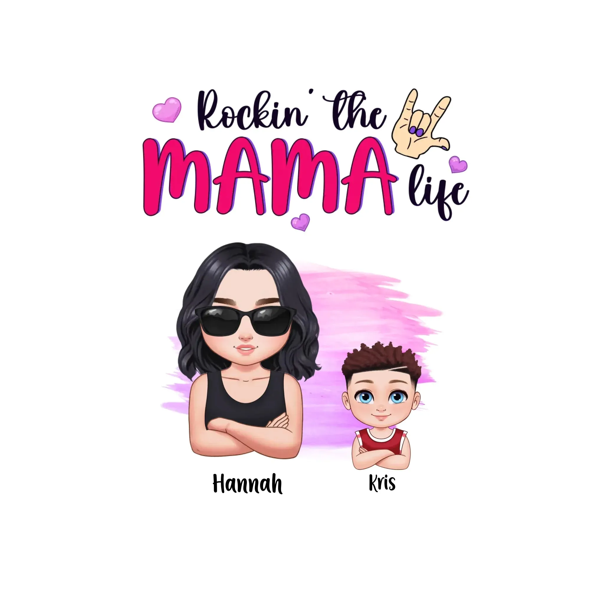 Rockin' The Mama Life - Custom Name - Personalized Gifts For Mom - Sweater