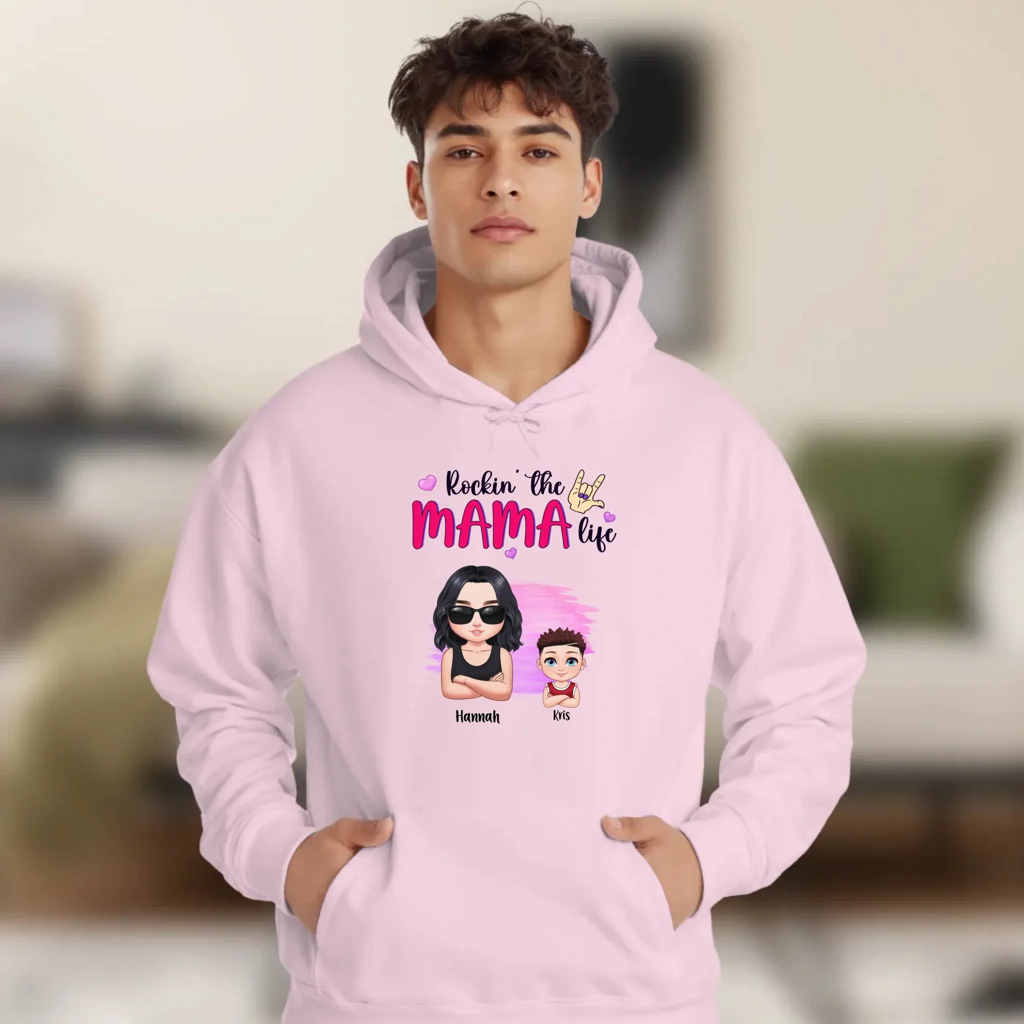 Rockin' The Mama Life - Custom Name - Personalized Gifts For Mom - Sweater