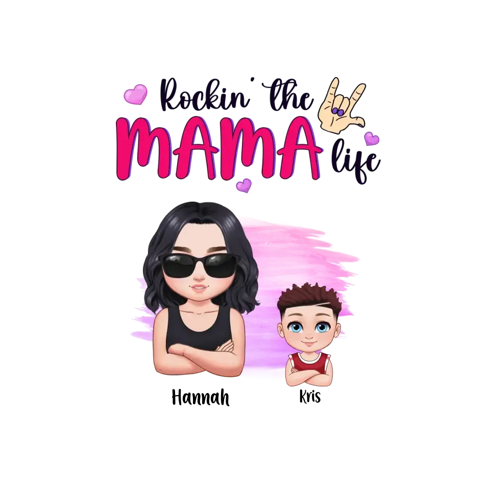 Rockin' The Mama Life - Custom Name - Personalized Gifts For Mom - Sweater