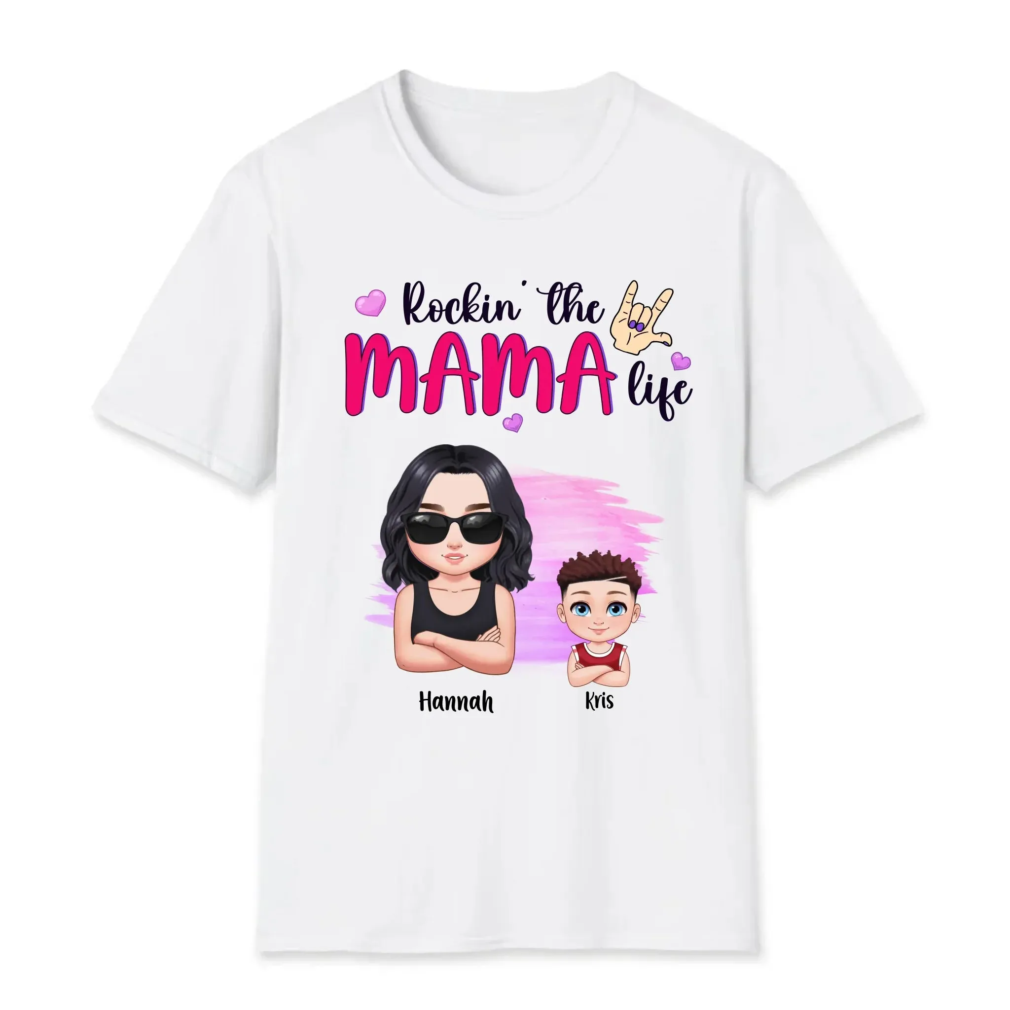 Rockin' The Mama Life - Custom Name - Personalized Gifts For Mom - Sweater