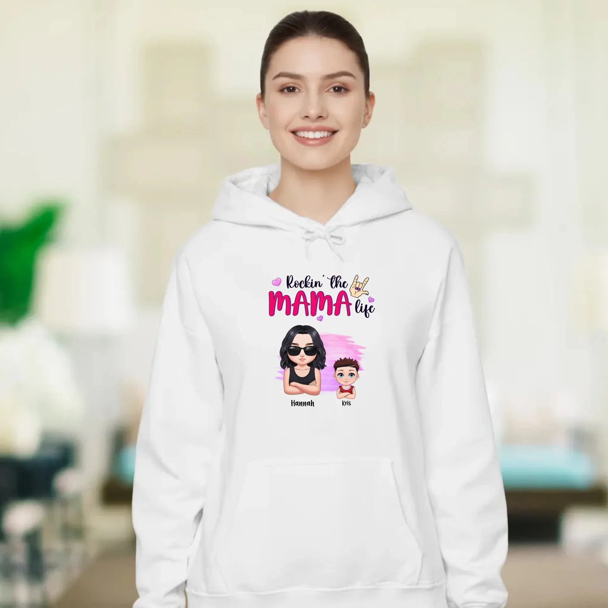 Rockin' The Mama Life - Custom Name - Personalized Gifts For Mom - Sweater