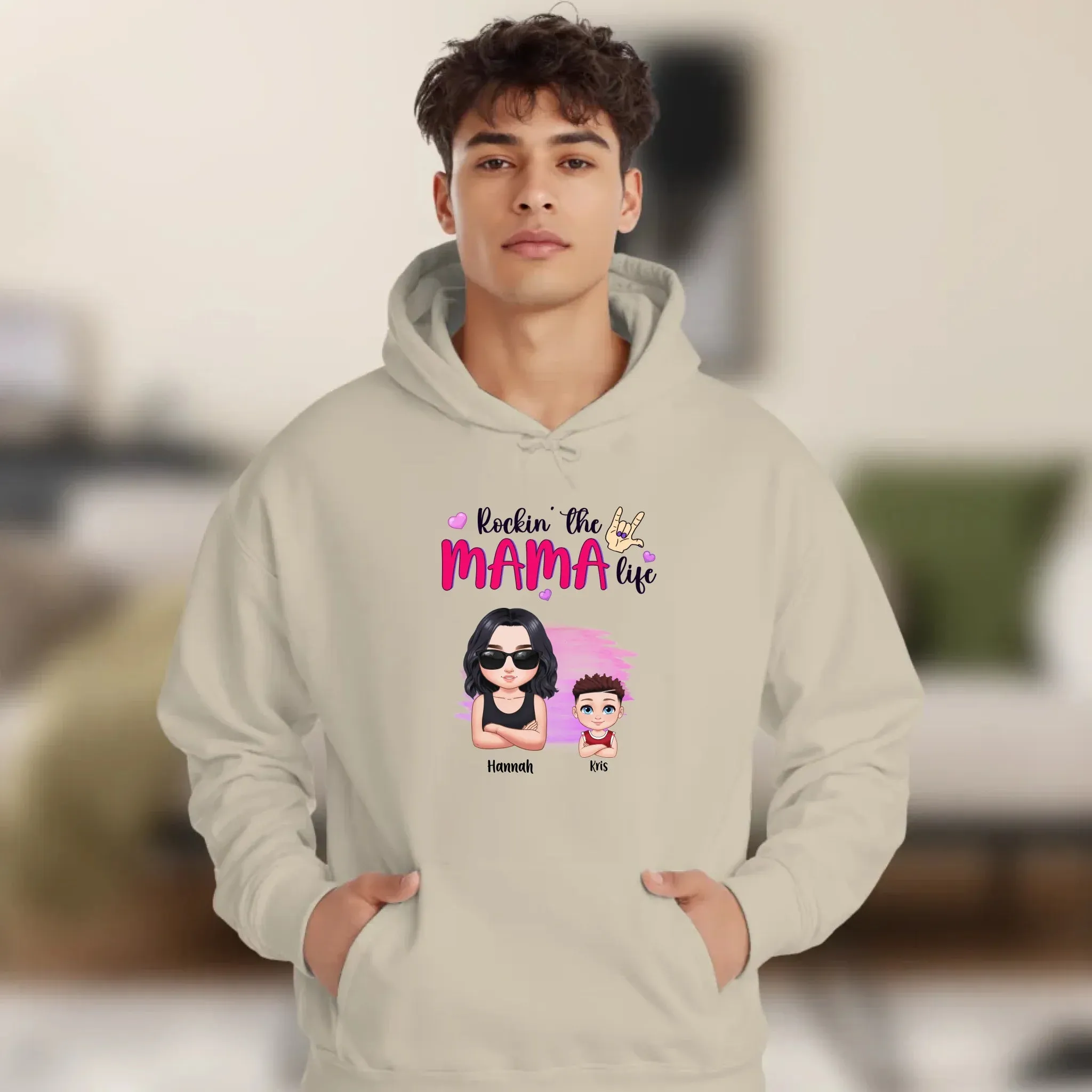 Rockin' The Mama Life - Custom Name - Personalized Gifts For Mom - Sweater