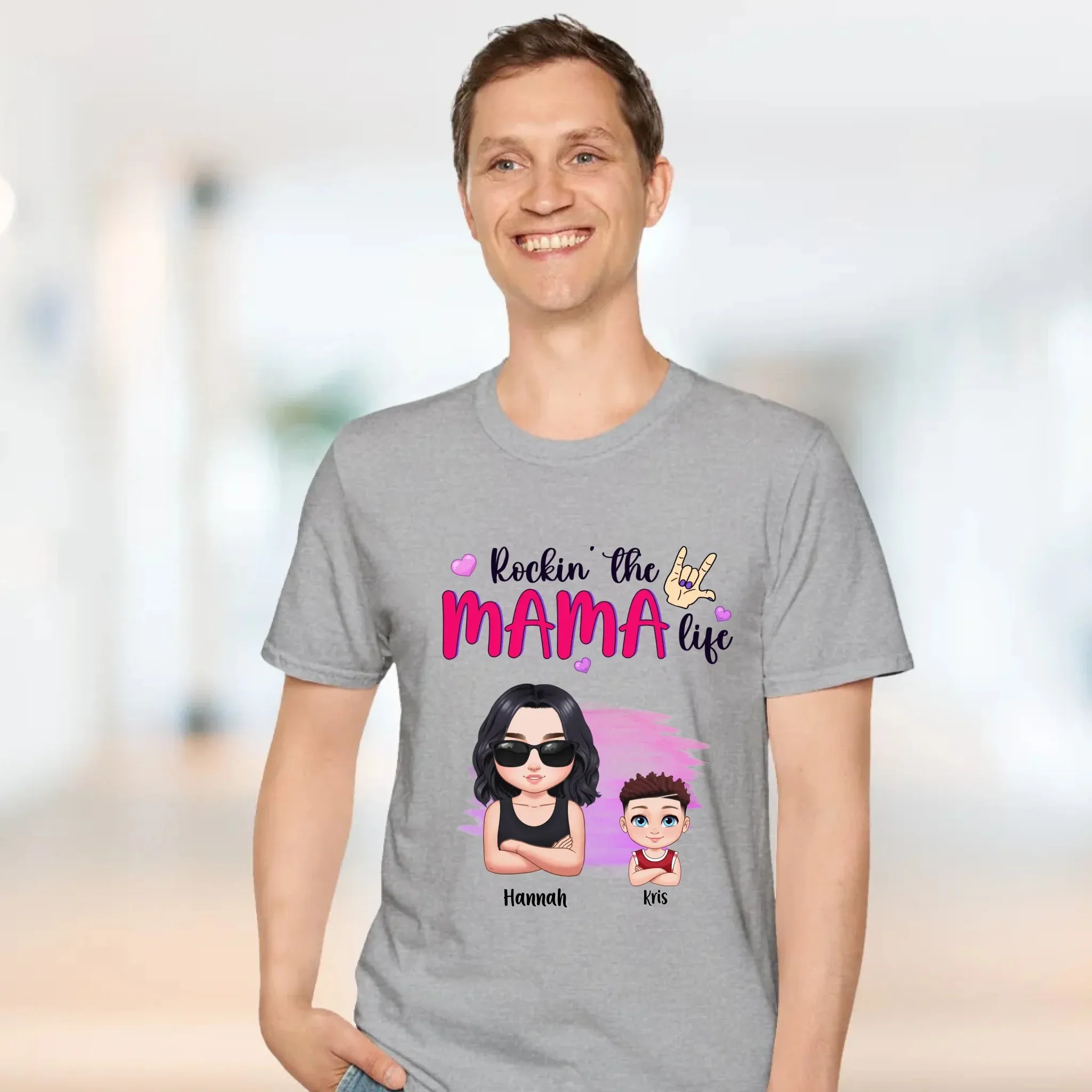 Rockin' The Mama Life - Custom Name - Personalized Gifts For Mom - Sweater