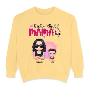 Rockin' The Mama Life - Custom Name - Personalized Gifts For Mom - Sweater