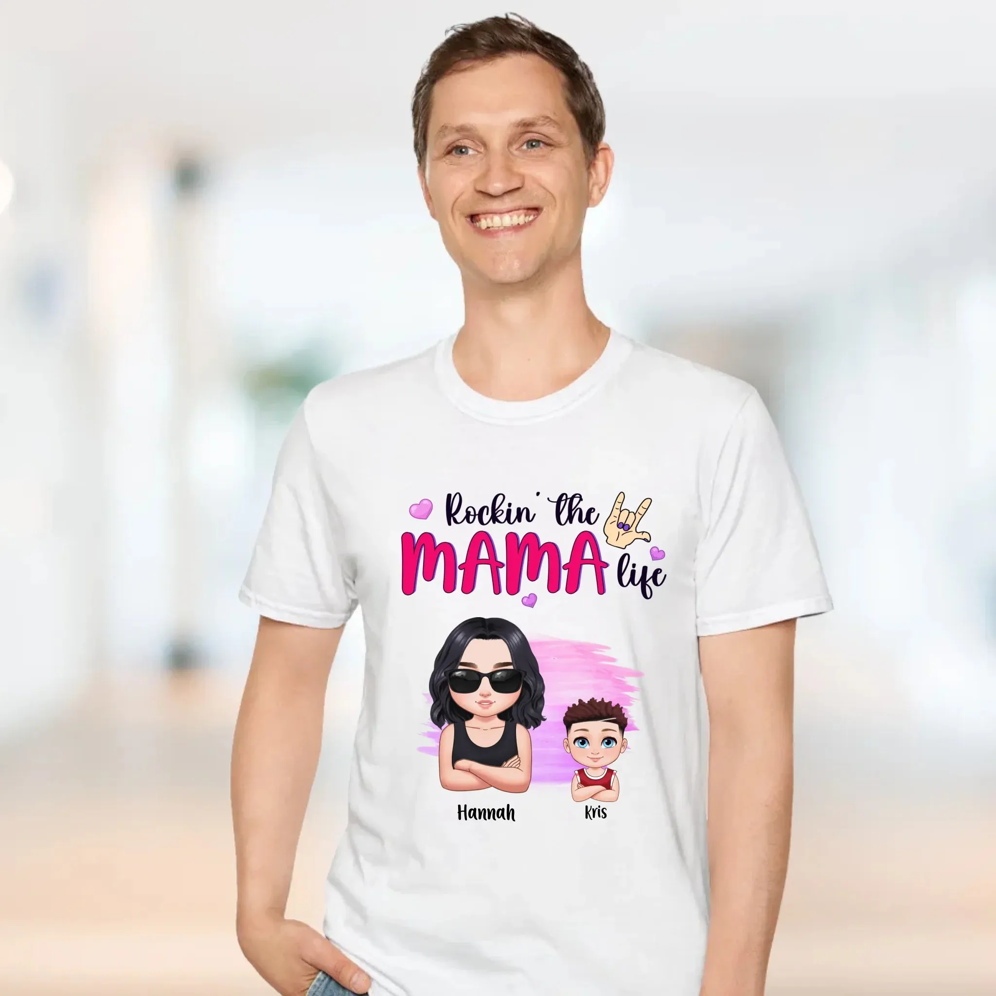 Rockin' The Mama Life - Custom Name - Personalized Gifts For Mom - Sweater