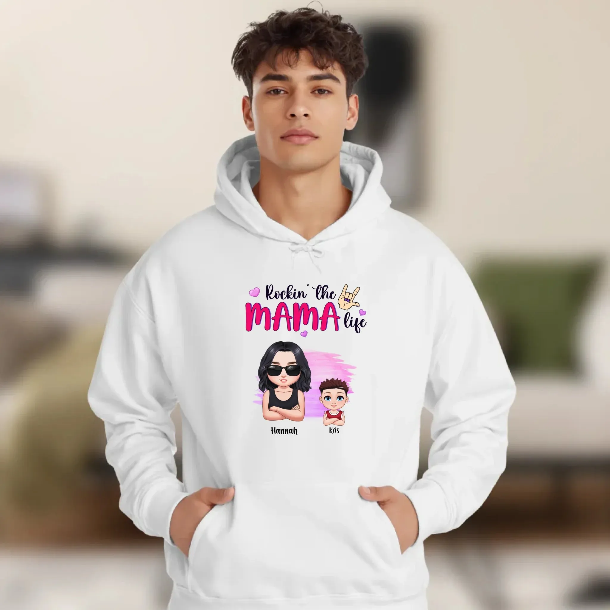 Rockin' The Mama Life - Custom Name - Personalized Gifts For Mom - Sweater