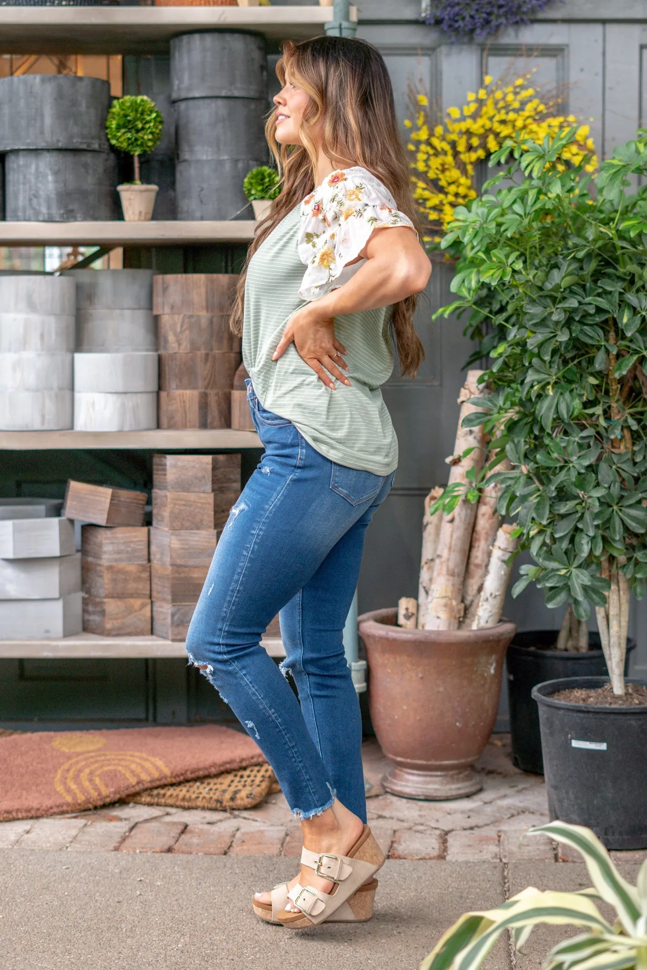 Route 66 High Rise Ankle Skinny