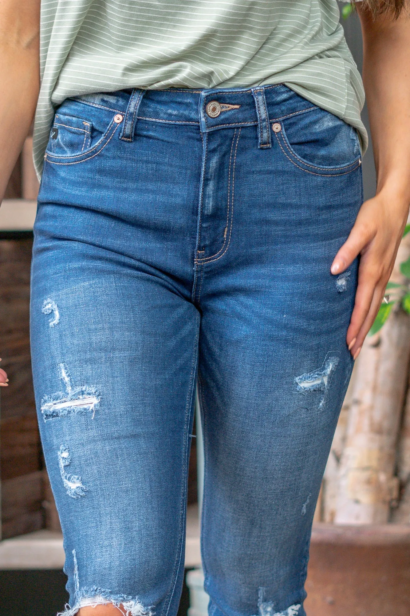 Route 66 High Rise Ankle Skinny