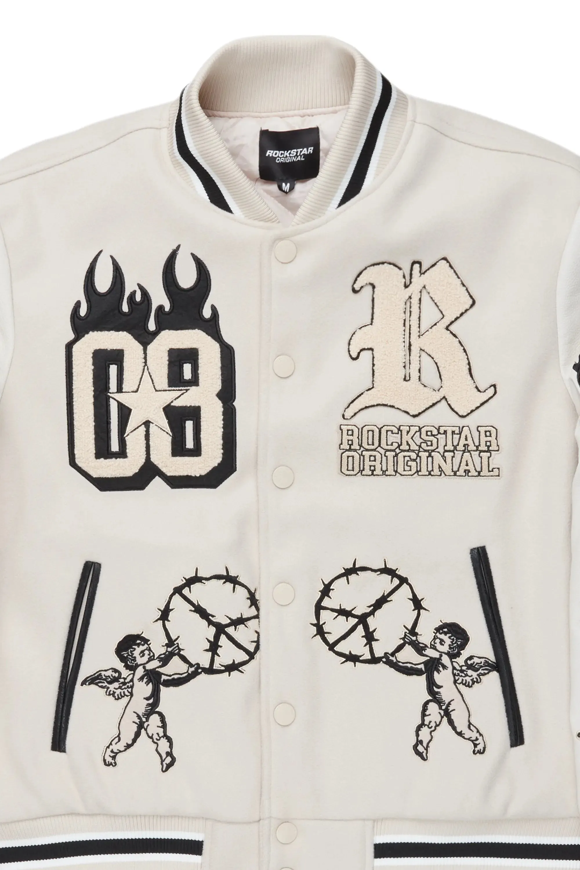 Rune Beige Varsity Jacket