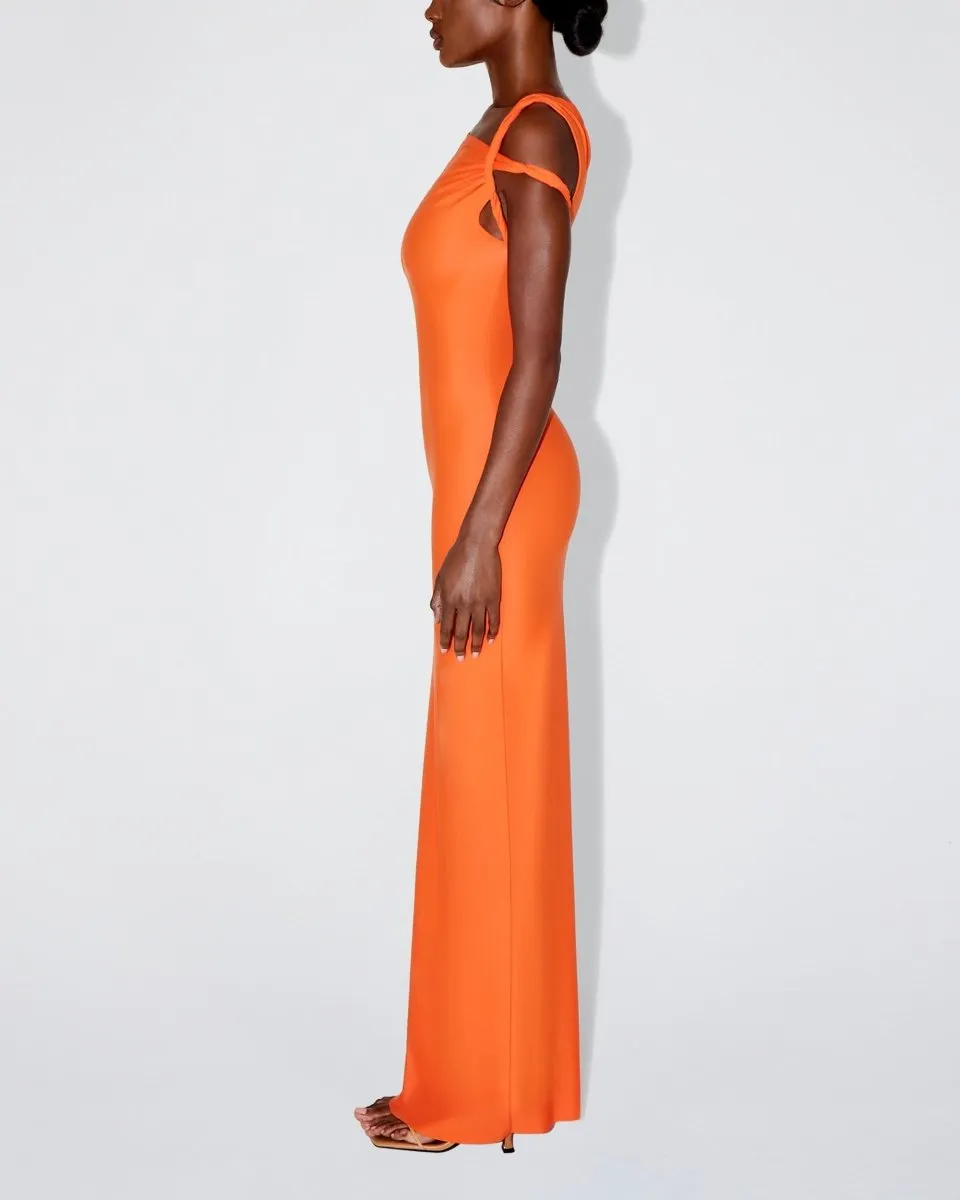Sleek Stretch Twist Maxi Dress | Papaya