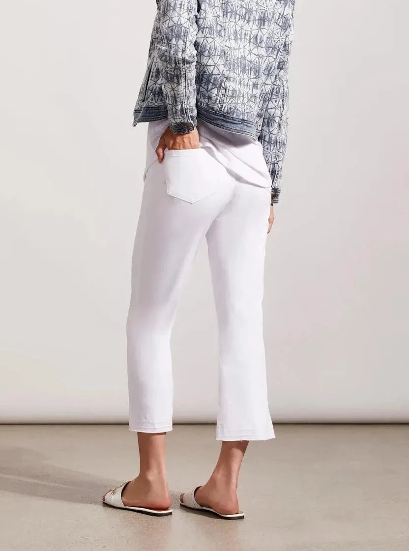 Sophia 5 Pocket Micro Flare Capri [White-7735O]