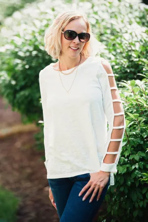 Terilyn Ladder Sleeve Top