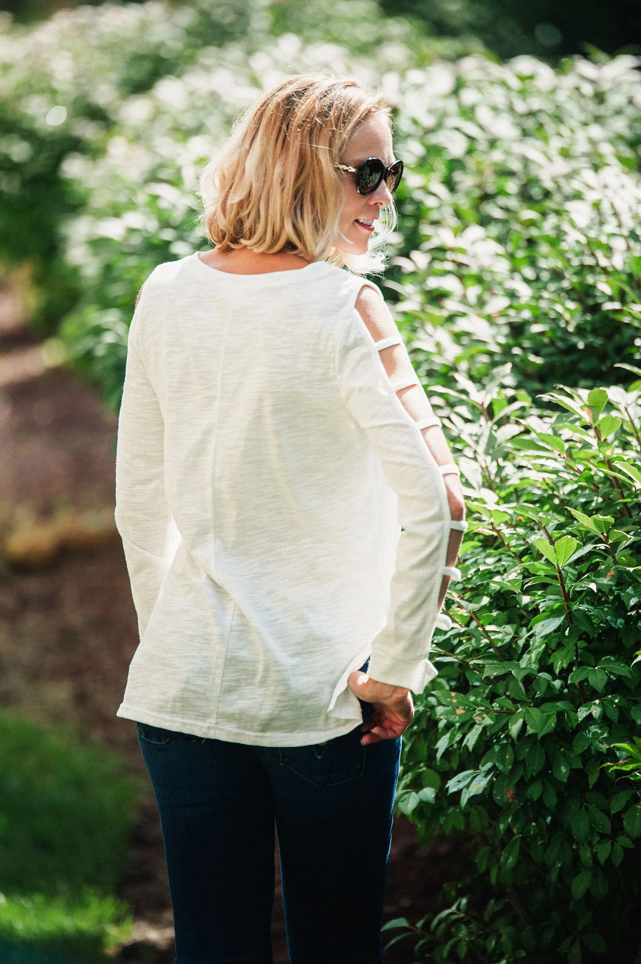 Terilyn Ladder Sleeve Top