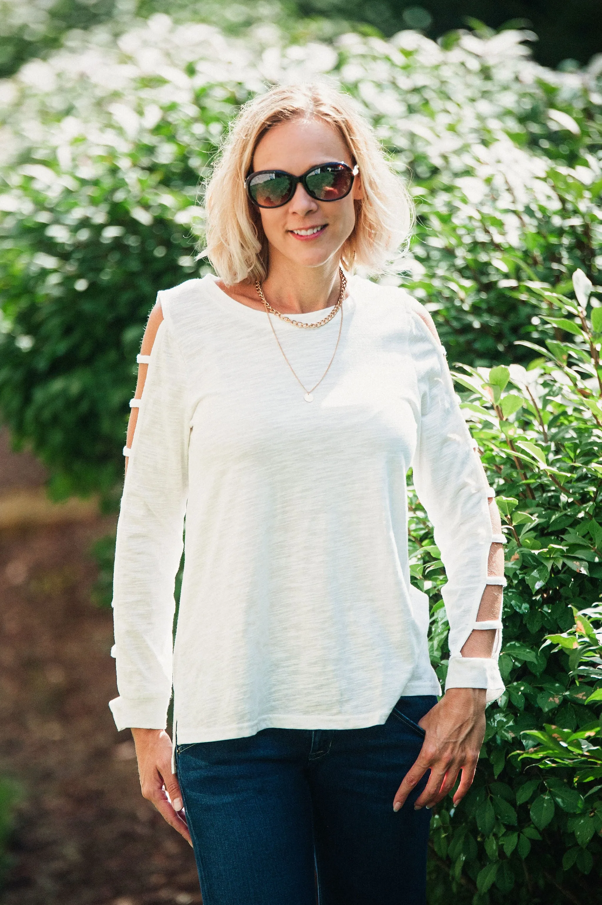Terilyn Ladder Sleeve Top