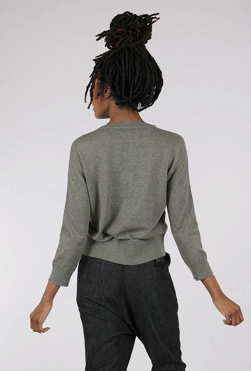 Tie Front Sweater, Taupe