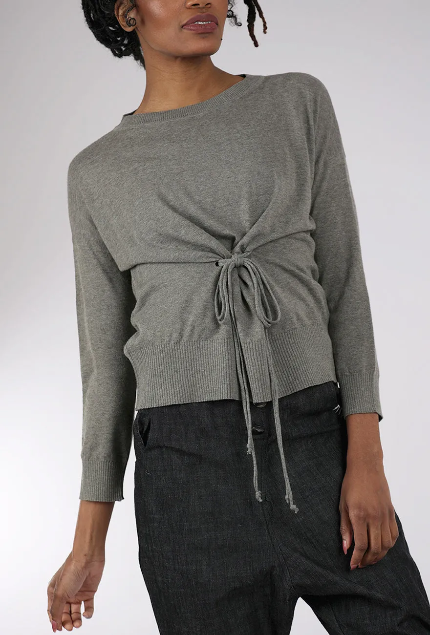 Tie Front Sweater, Taupe