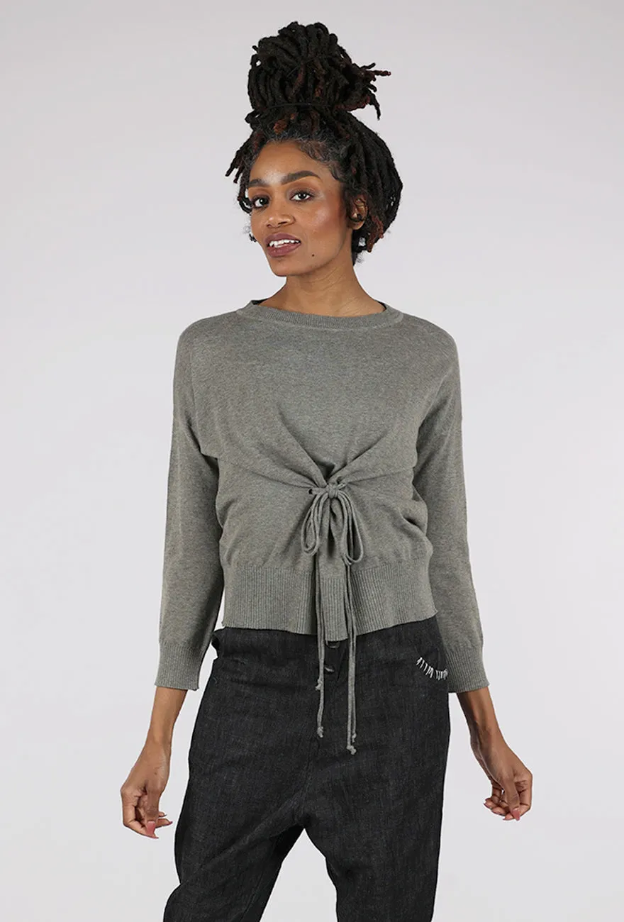 Tie Front Sweater, Taupe