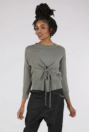 Tie Front Sweater, Taupe