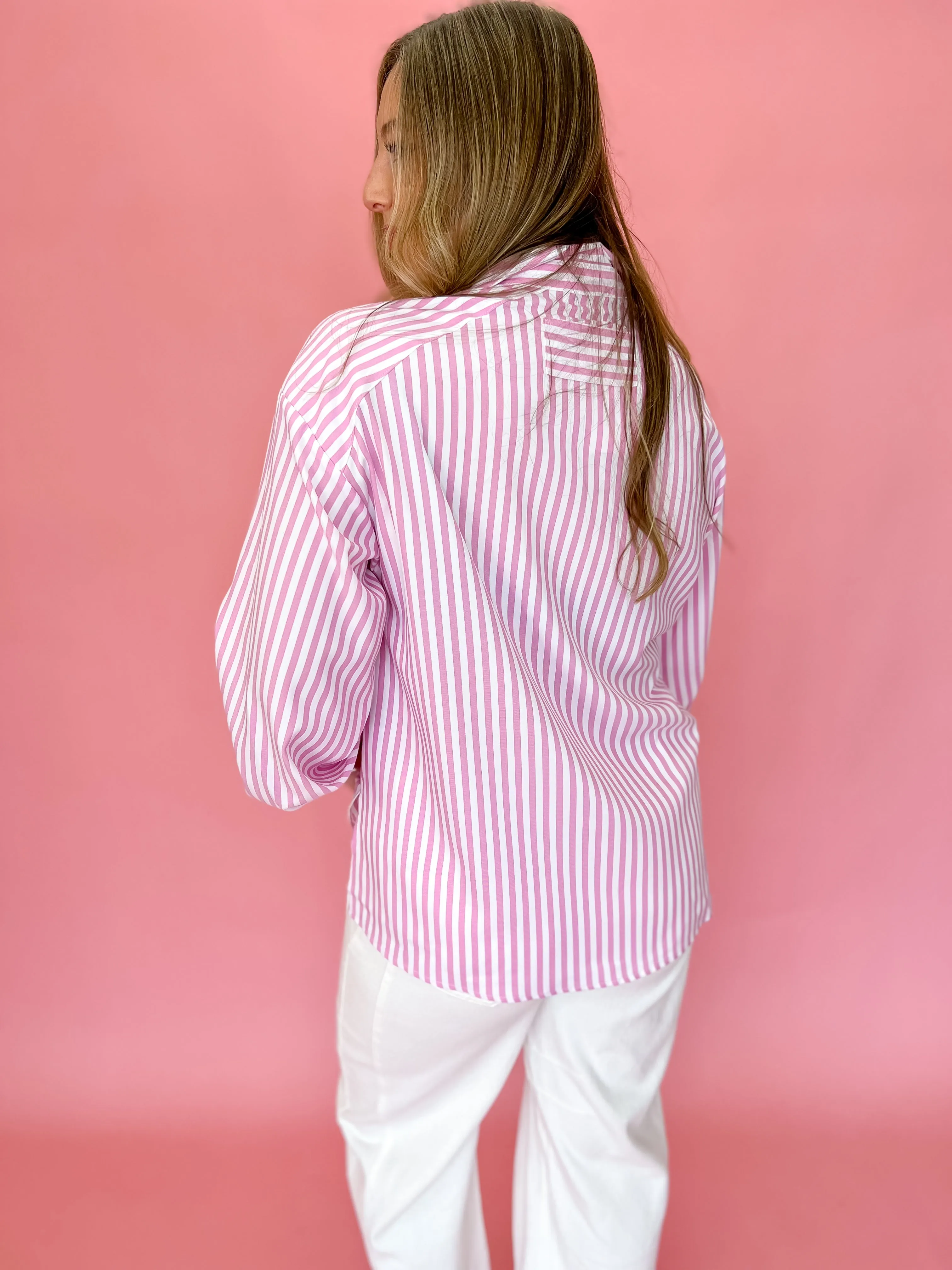 Timeless Lines Blouse - Pink