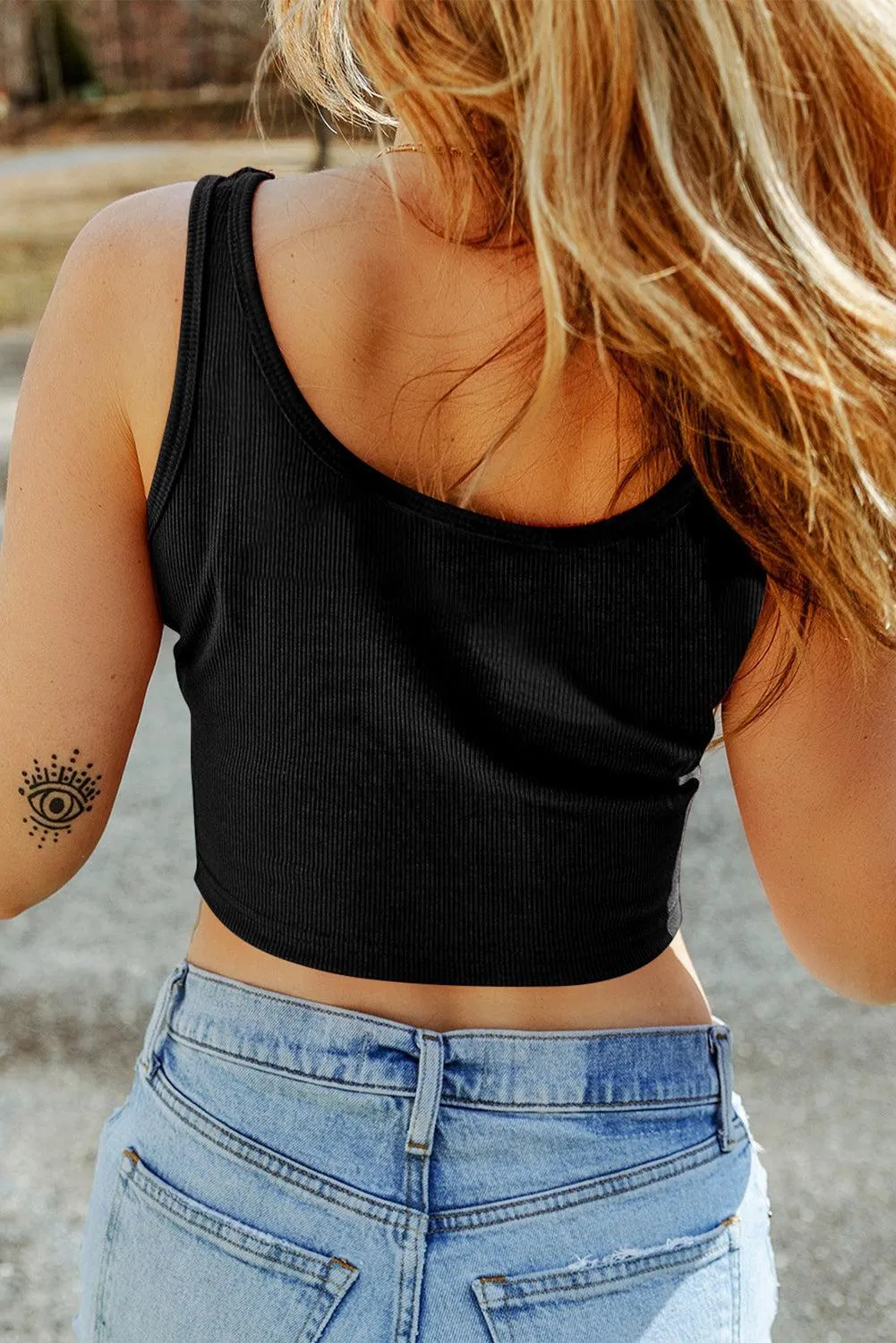 Tropic Essential Scoop Neck Crop Tank Top