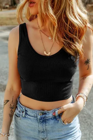 Tropic Essential Scoop Neck Crop Tank Top
