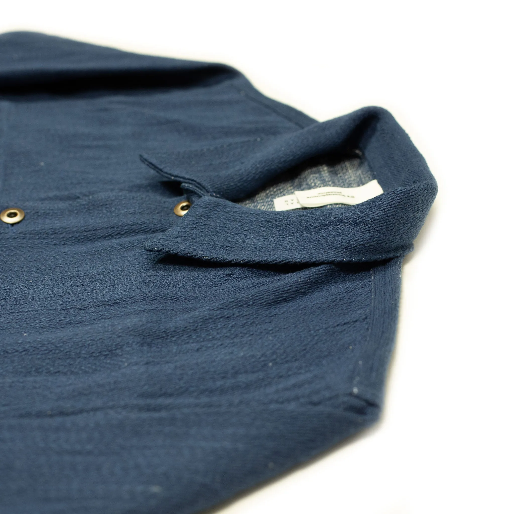 Type 2 trucker jacket in blue slubby handwoven cotton denim