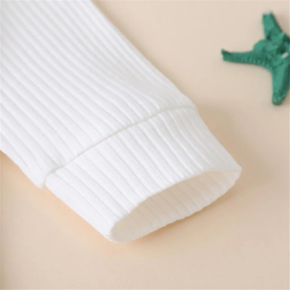 Unisex Solid Long Sleeve Top & Pants Cheap Baby Clothes In Bulk
