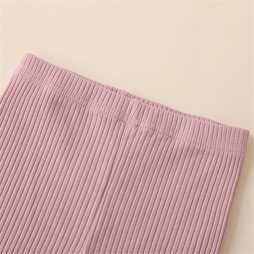 Unisex Solid Long Sleeve Top & Pants Cheap Baby Clothes In Bulk