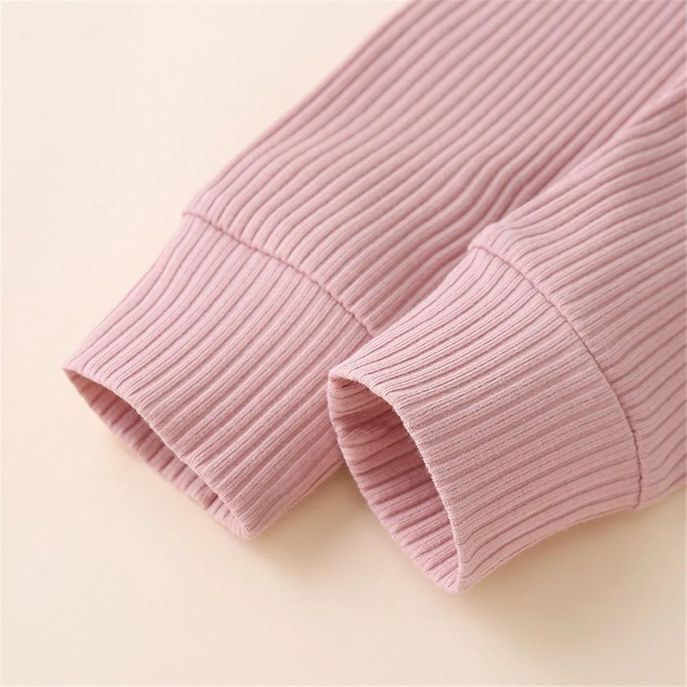 Unisex Solid Long Sleeve Top & Pants Cheap Baby Clothes In Bulk