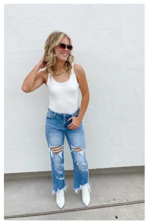 Urban Distressed Crop Jean