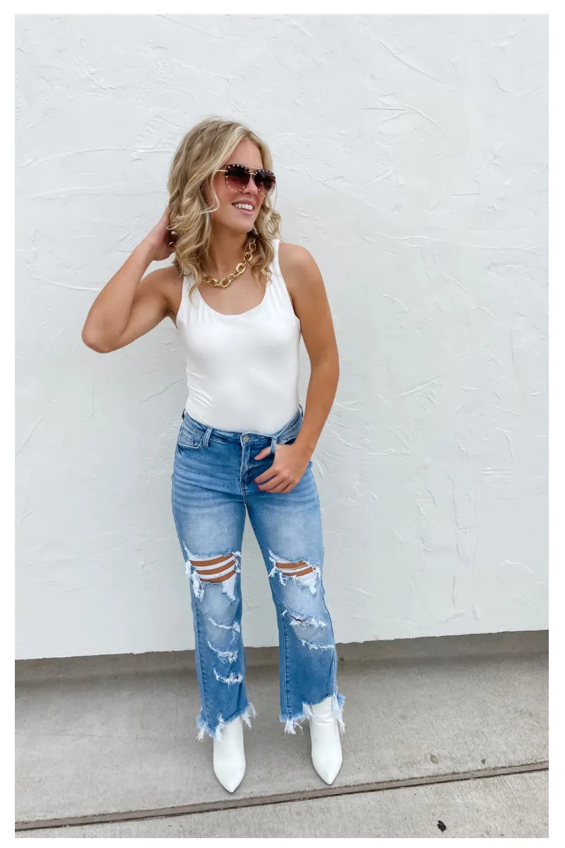 Urban Distressed Crop Jean