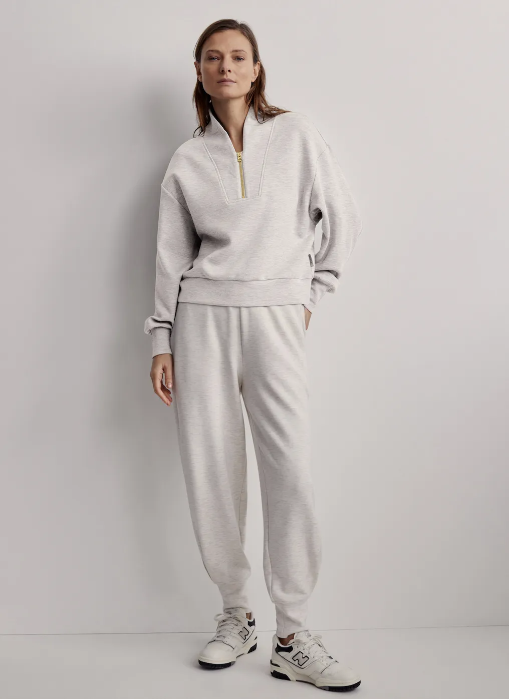 VARLEY | Davidson Sweat -Ivory Marl