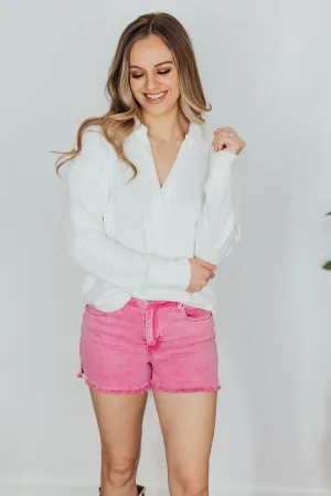 Veronica Split Neck Top