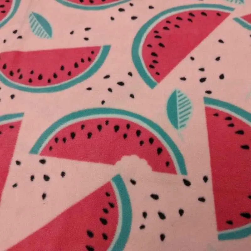 Watermelon Slices on Pink Anti-Pill Polar Fleece