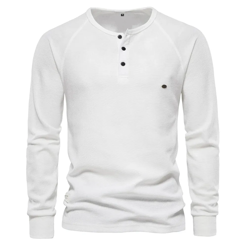 West Louis Men Long Sleeve Basic Breathable Pullover Shirt