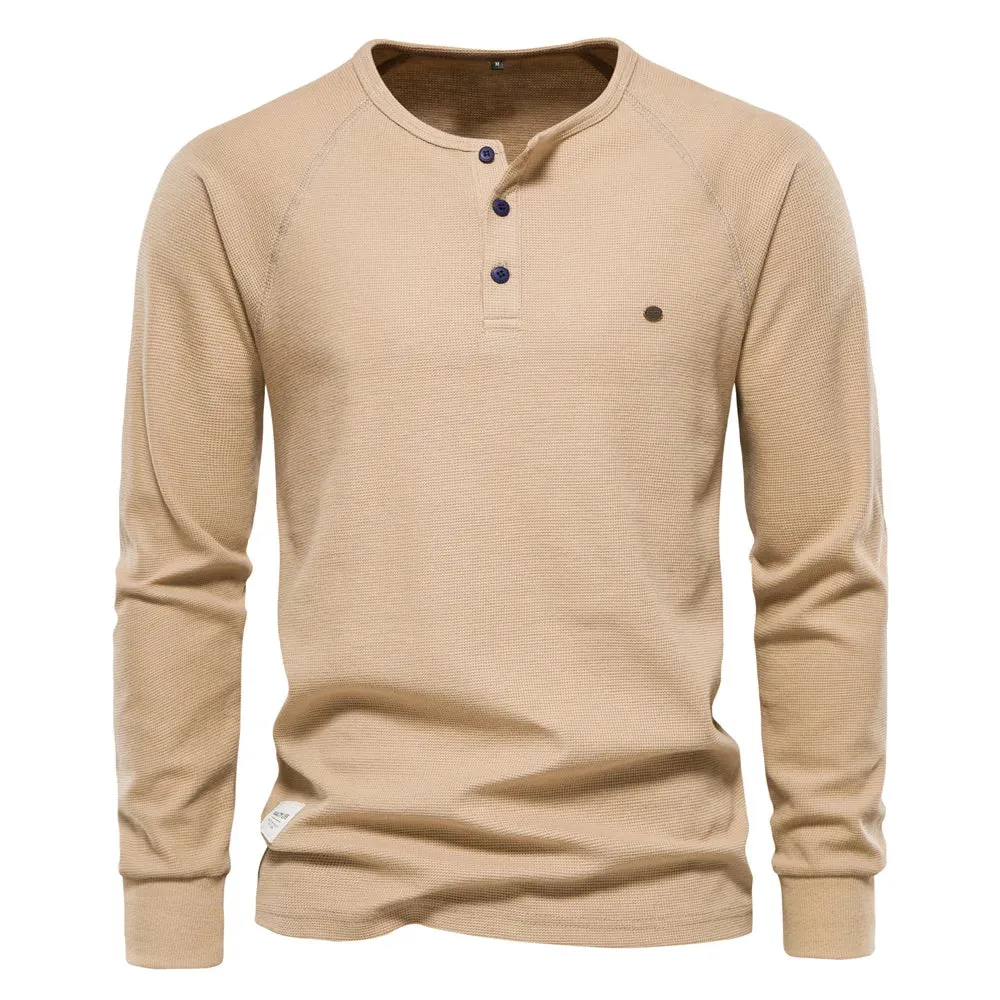 West Louis Men Long Sleeve Basic Breathable Pullover Shirt